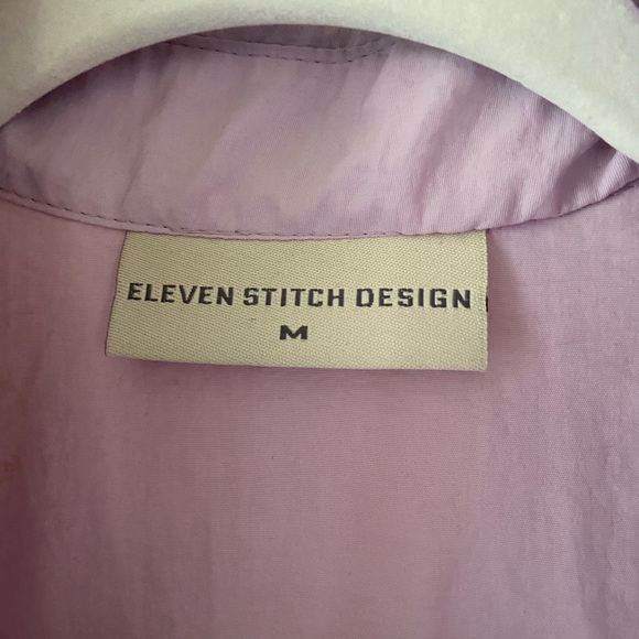 NWOT Eleven Stitch Design Pale Lavender Top 100% Nylon Sz Med Oversize - Picture 7 of 8